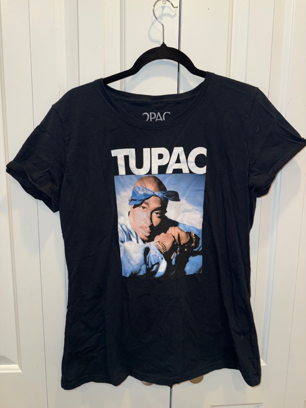 Women's Black Tupac Graphic Short Sleeve Tee by Tupac